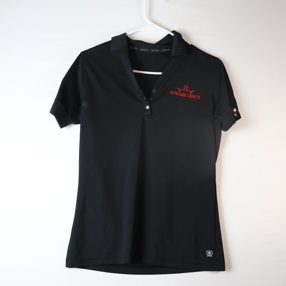OGIO Dynamic Discs Black/Red Polo Shirt Jersey Size Adult M Disc Golf